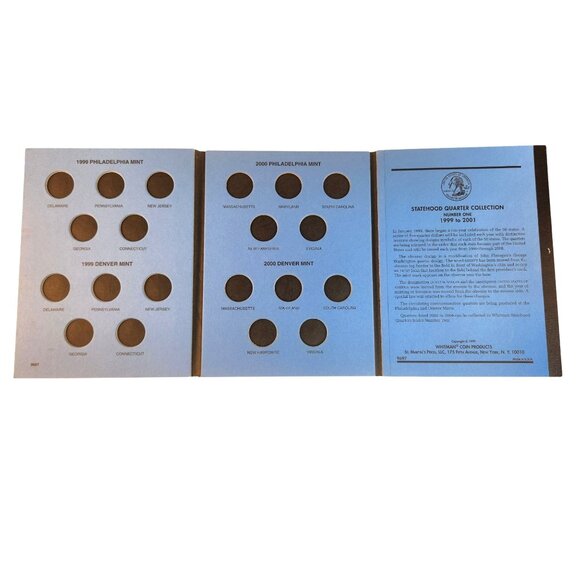 Whitman Coin Folders Statehood Quarters Jefferson Nickels & Washington Quarters - Picture 6 of 9
